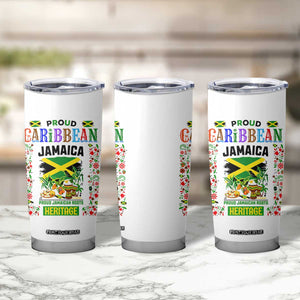 Proud Caribbean Jamaica Heritage Tumbler Cup Jamaican Roots and Island Culture TS02 Print Your Wear