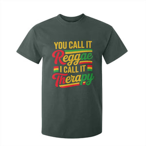 You Call It Reggae I Call It Therapy T Shirt For Kid Emotional Jamaican Rasta Music Lovers TS02 Dark Forest Green Print Your Wear
