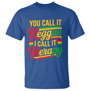 You Call It Reggae I Call It Therapy T Shirt Emotional Jamaican Rasta Music Lovers TS02 Royal Blue Print Your Wear