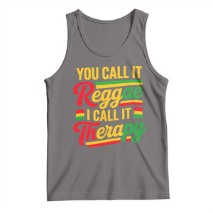 You Call It Reggae I Call It Therapy Tank Top Emotional Jamaican Rasta Music Lovers TS02 Deep Heather Print Your Wear