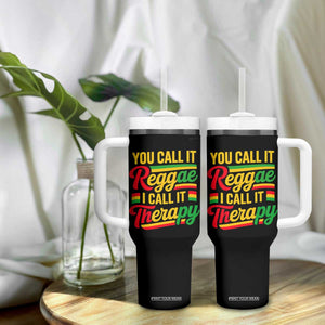You Call It Reggae I Call It Therapy Tumbler With Handle Emotional Jamaican Rasta Music Lovers TS02 Print Your Wear