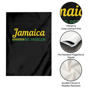 Jamaica No Problem Garden Flag Classic Island Motto and Caribbean Vacation TS02 Print Your Wear