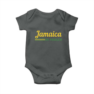 Jamaica No Problem Baby Onesie Classic Island Motto and Caribbean Vacation TS02 Dark Heather Print Your Wear