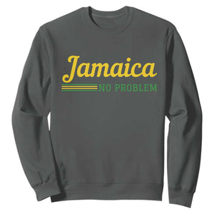 Jamaica No Problem Sweatshirt Classic Island Motto and Caribbean Vacation TS02 Dark Heather Print Your Wear