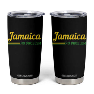 Jamaica No Problem Tumbler Cup Classic Island Motto and Caribbean Vacation TS02 Black Print Your Wear