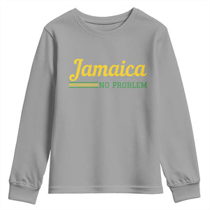 Jamaica No Problem Youth Sweatshirt Classic Island Motto and Caribbean Vacation TS02 Sport Gray Print Your Wear