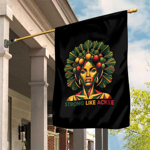 Strong Like Ackee Empowered Woman Garden Flag Jamaican National Fruit Heritage Pride TS02 Print Your Wear