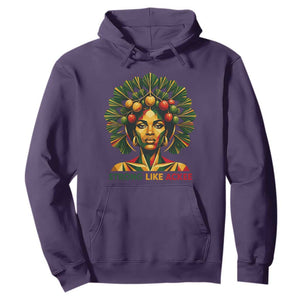 Strong Like Ackee Empowered Woman Hoodie Jamaican National Fruit Heritage Pride TS02 Purple Print Your Wear