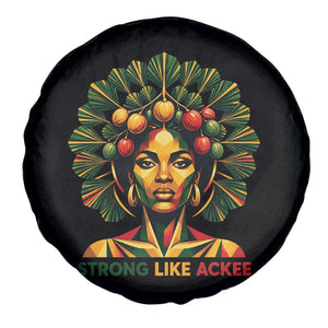 Strong Like Ackee Empowered Woman Spare Tire Cover Jamaican National Fruit Heritage Pride TS02 Print Your Wear