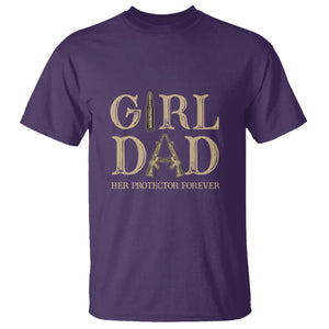 Girl Dad T Shirt Girl Dad Her Protector Forever Father of Girls TS02 Purple Printyourwear