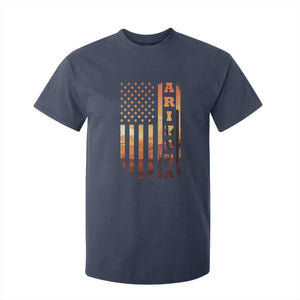 Patriotic Arizona Flag Sunset Graphic T Shirt For Kid American Flag Southwest Desert Saguaro Cactus State Pride Souvenir