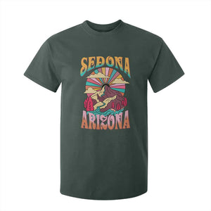 Vintage Retro Sedona Arizona Graphic T Shirt For Kid Psychedelic Red Rock Mountain Sunset Travel Souvenir