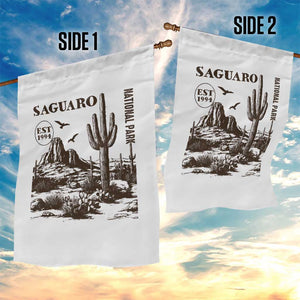 Vintage Saguaro National Park Est 1994 Graphic Garden Flag Retro Arizona Desert Mountain Hiking Souvenir