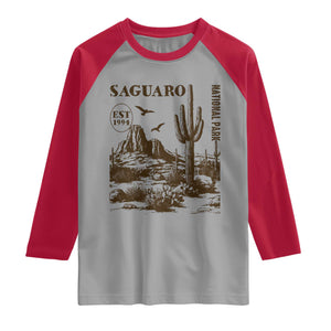 Vintage Saguaro National Park Est 1994 Graphic Raglan Shirt Retro Arizona Desert Mountain Hiking Souvenir