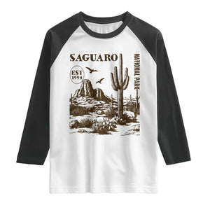Vintage Saguaro National Park Est 1994 Graphic Raglan Shirt Retro Arizona Desert Mountain Hiking Souvenir