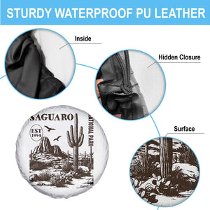 Vintage Saguaro National Park Est 1994 Graphic Spare Tire Cover Retro Arizona Desert Mountain Hiking Souvenir