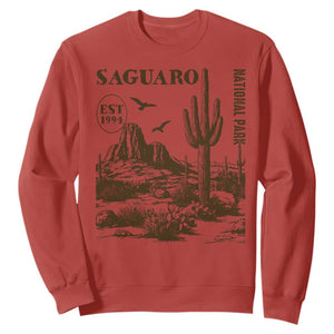 Vintage Saguaro National Park Est 1994 Graphic Sweatshirt Retro Arizona Desert Mountain Hiking Souvenir