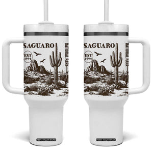 Vintage Saguaro National Park Est 1994 Graphic Tumbler With Handle Retro Arizona Desert Mountain Hiking Souvenir