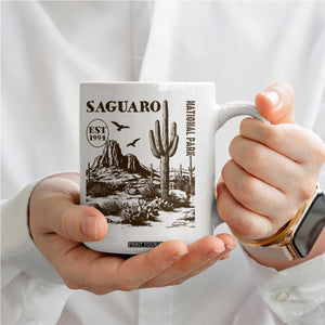 Vintage Saguaro National Park Est 1994 Graphic Coffee Mug Retro Arizona Desert Mountain Hiking Souvenir