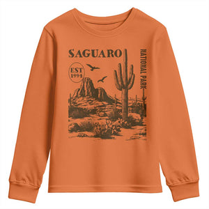 Vintage Saguaro National Park Est 1994 Graphic Youth Sweatshirt Retro Arizona Desert Mountain Hiking Souvenir