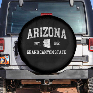 Vintage Distressed Arizona Grand Canyon State Graphic Spare Tire Cover Retro 1912 Varsity Map Souvenir