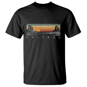 Retro Arizona Sunset Monument Valley Graphic T Shirt Panoramic Desert Red Rocks Landscape Souvenir