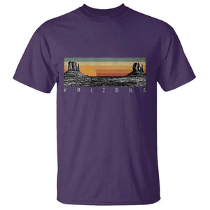Retro Arizona Sunset Monument Valley Graphic T Shirt Panoramic Desert Red Rocks Landscape Souvenir