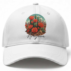 Beautiful Blooming Cactus Flower Arizona Graphic Baseball Cap Vintage Desert Botanical Floral Nature Souvenir