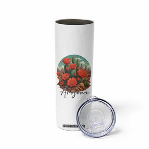 Beautiful Blooming Cactus Flower Arizona Graphic Skinny Tumbler Vintage Desert Botanical Floral Nature Souvenir