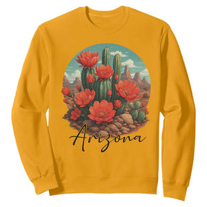 Beautiful Blooming Cactus Flower Arizona Graphic Sweatshirt Vintage Desert Botanical Floral Nature Souvenir
