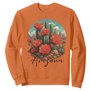 Beautiful Blooming Cactus Flower Arizona Graphic Sweatshirt Vintage Desert Botanical Floral Nature Souvenir