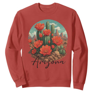 Beautiful Blooming Cactus Flower Arizona Graphic Sweatshirt Vintage Desert Botanical Floral Nature Souvenir