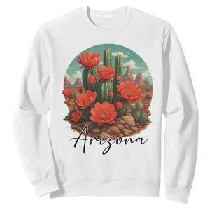 Beautiful Blooming Cactus Flower Arizona Graphic Sweatshirt Vintage Desert Botanical Floral Nature Souvenir