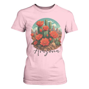 Beautiful Blooming Cactus Flower Arizona Graphic T Shirt For Women Vintage Desert Botanical Floral Nature Souvenir