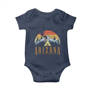Vintage Arizona Camping Mountain Graphic Baby Onesie Retro Sunset Wilderness Outdoor Adventure Souvenir