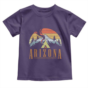 Vintage Arizona Camping Mountain Graphic Toddler T Shirt Retro Sunset Wilderness Outdoor Adventure Souvenir