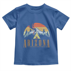 Vintage Arizona Camping Mountain Graphic Toddler T Shirt Retro Sunset Wilderness Outdoor Adventure Souvenir