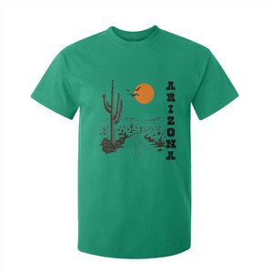 Retro Arizona Desert Road Sunset Graphic T Shirt For Kid Vintage Southwest Saguaro Cactus Travel Souvenir