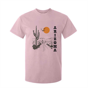 Retro Arizona Desert Road Sunset Graphic T Shirt For Kid Vintage Southwest Saguaro Cactus Travel Souvenir