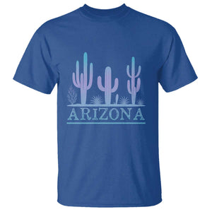 Retro Neon Silhouette Cactus Arizona Graphic T Shirt Modern Southwest Desert Aesthetic Travel Souvenir