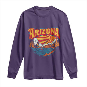 Retro Arizona Fly Fishing River Graphic Long Sleeve Shirt Vintage Angler Outdoor Mountain Adventure Souvenir