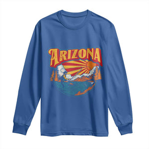 Retro Arizona Fly Fishing River Graphic Long Sleeve Shirt Vintage Angler Outdoor Mountain Adventure Souvenir