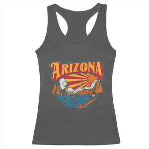 Retro Arizona Fly Fishing River Graphic Racerback Tank Top Vintage Angler Outdoor Mountain Adventure Souvenir