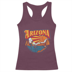 Retro Arizona Fly Fishing River Graphic Racerback Tank Top Vintage Angler Outdoor Mountain Adventure Souvenir