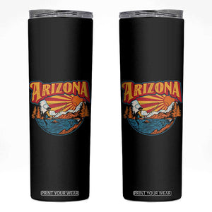 Retro Arizona Fly Fishing River Graphic Skinny Tumbler Vintage Angler Outdoor Mountain Adventure Souvenir