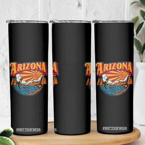 Retro Arizona Fly Fishing River Graphic Skinny Tumbler Vintage Angler Outdoor Mountain Adventure Souvenir