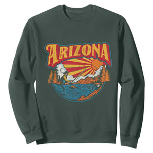 Retro Arizona Fly Fishing River Graphic Sweatshirt Vintage Angler Outdoor Mountain Adventure Souvenir