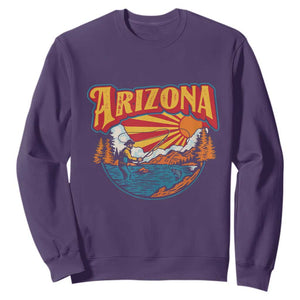 Retro Arizona Fly Fishing River Graphic Sweatshirt Vintage Angler Outdoor Mountain Adventure Souvenir