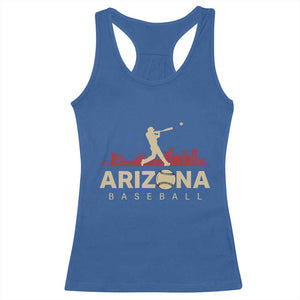 Vintage Arizona State Pride Baseball Player Graphic Racerback Tank Top Vintage Phoenix Skyline Batter Sports Fan