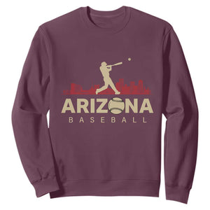 Vintage Arizona State Pride Baseball Player Graphic Sweatshirt Vintage Phoenix Skyline Batter Sports Fan